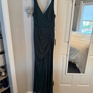 Elegant Forest Green Dark Green Evening Gown